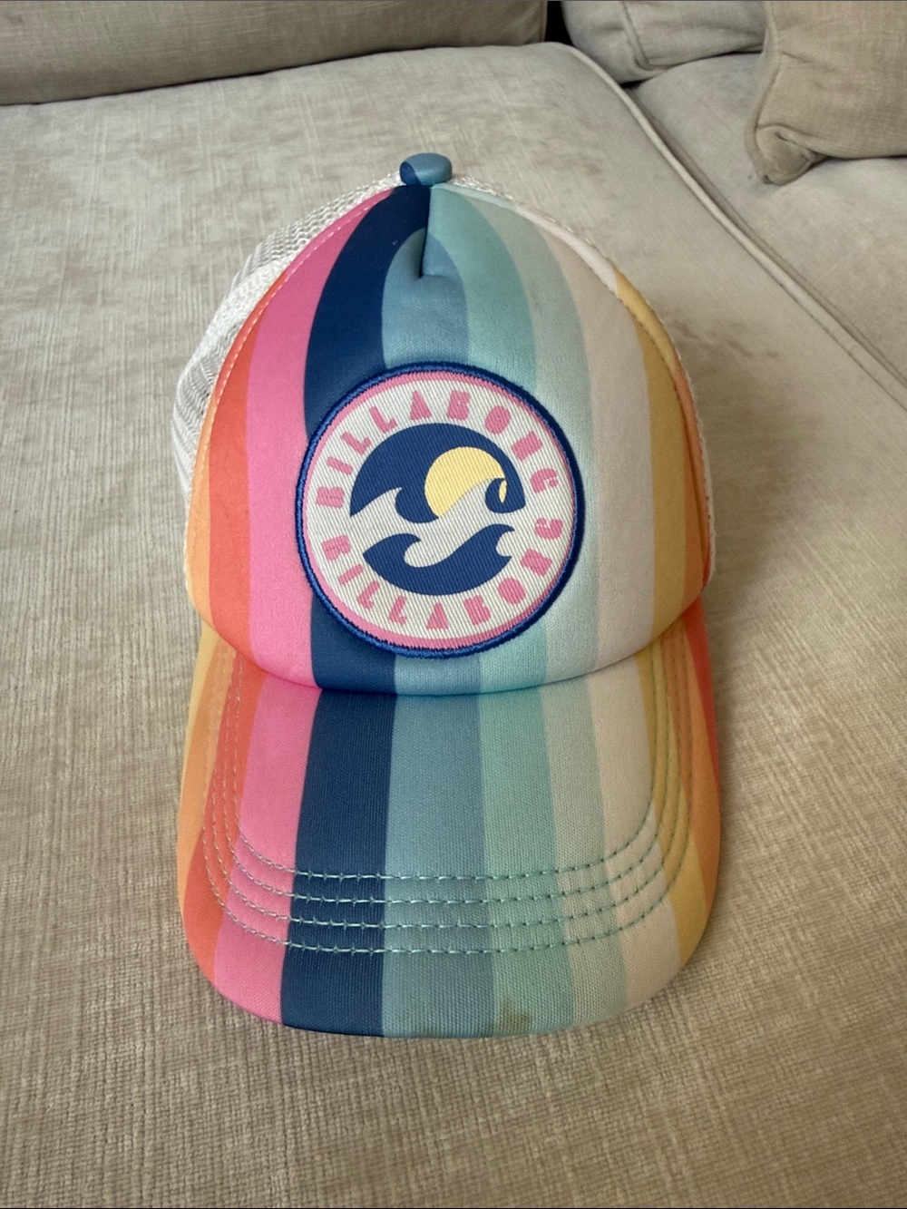 Billabong Pastel Rainbow Stripe Trucker Cap